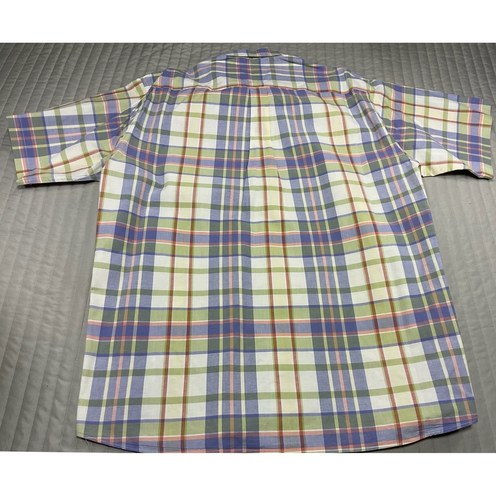 Cinch Mens Short Sleeve Plaid Button Down Shirt Multi Color Large XXL - Picture 8 of 8